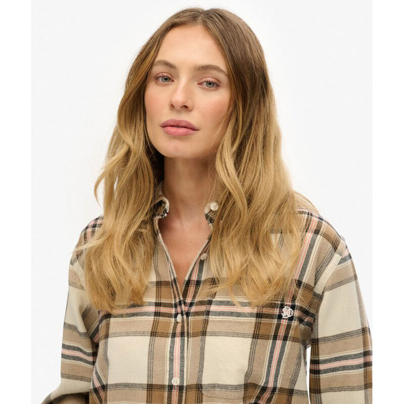 Superdry Check Flannel Boyfriend Shirt image number 2